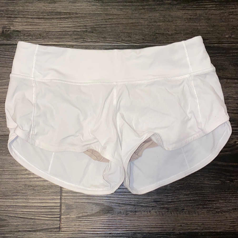 white 2.5 inch speed up shorts